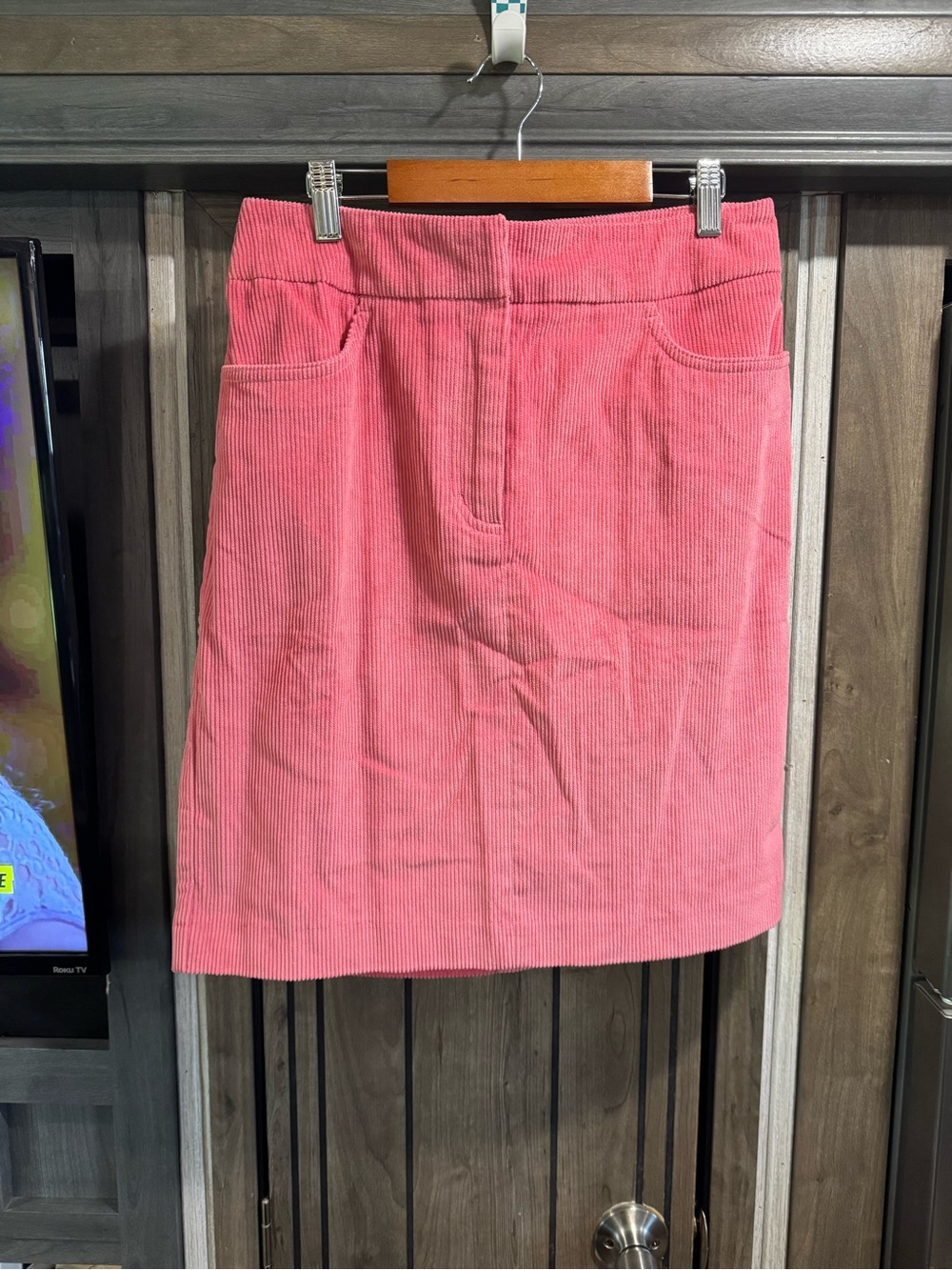 Vintage JG Hook Classic A-Line Corduroy Skirt - Dusty Pink